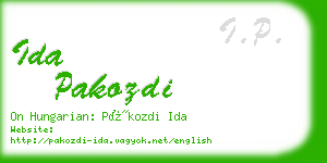 ida pakozdi business card